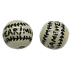 Decal Porcelain Beads, Round & with letter pattern Approx 3mm 