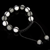 Горный хрусталь Шамбала браслеты, Кристаллы, Связанный вручную, с Ближнем Востоке горный хрусталь, 8-10mm, длина:6-10 дюймовый, продается Strand