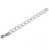 Sterling Silver Extender Chain, 925 Sterling Silver, Teardrop, plated Approx 1.8 Inch 