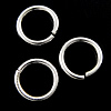 Sägeschnitt Sterling Silber Closed Sprung-Ring, 925 Sterling Silber, Kreisring, plattiert, keine, 6.5x6.5x0.8mm, verkauft von PC