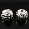 Sterling Silber Diamond-Cut Perlen, 925 Sterling Silber, rund, plattiert, keine, Bohrung:ca. 2mm, verkauft von PC