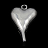 Zinc Alloy Heart Pendants, plated nickel, lead & cadmium free Approx 5mm 