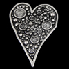 Подвеска- сердце из цинкового сплава, цинковый сплав, Сердце, Другое покрытие, Много цветов для выбора, не содержит никель, свинец отверстие:Приблизительно 4mm, продается PC