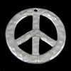 Zinc Alloy Peace Pendants, Peace Logo, plated nickel, lead & cadmium free Approx 2.5mm 