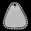 Zinc Alloy Tag Charm, Triangle, plated nickel, lead & cadmium free Approx 1mm 