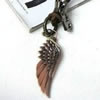 Rindsleder Zinc Alloy Halskette, Kuhhaut, mit Zinklegierung, Flügelform, 900mm, Länge:ca. 35.4 ZollInch, verkauft von Strang