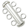 Sterling Silver Slide Lock Clasp, 925 Sterling Silver, Tube Grade A Approx 2.2mm 