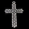 Zinc Alloy Cross Pendants, plated Approx 2mm 
