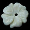 La Perla de Concha Natural, Nácar, Flor, más colores para la opción, 15x3mm, agujero:aproximado 1mm, 100PCs/Grupo, Vendido por Grupo