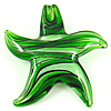 Кулоны Лэмпворк ручной работы, Морская звезда, Связанный вручную, серебрянная фольга, Много цветов для выбора отверстие:Приблизительно 9mm, продается PC