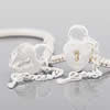 Zinc Alloy Bail Beads, Heart, plated, without troll 