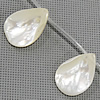 Natural White Shell Beads, Teardrop white Approx Approx 1mm Approx 16 Inch, Approx 