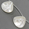Natural White Shell Beads, Teardrop Approx Approx 1mm Approx 16 Inch 