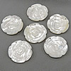 White Shell Pendants, Flower, layered Approx 2mm 