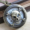 Ожереловые наручные часы, цинковый сплав, Плоская круглая форма, 25mm, длина:Приблизительно 29 дюймовый, продается Strand