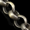Rolo Eisenkette, Eisen, frei von Nickel, Blei & Kadmium, 7x3mm, 100m/Strang, verkauft von Strang