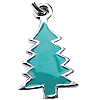 Zinc Alloy Christmas Pendants, Christmas Tree, plated, enamel lead & nickel free 