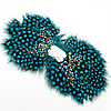 Guinea Fowl Feather Costume Accessories, with Non-woven Fabrics, Bowknot, with acrylic rhinestone, approx 