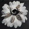 Chicken Feather Costume Accessories, with Non-woven Fabrics, Flower, white, approx 