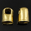 Brass End Cap, Tube, plated Approx 4.5mm 