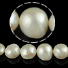 Perles nacres baroques de culture d'eau douce , perle d'eau douce cultivée, naturel, blanc, Niveau AA, 13-14mm Environ 0.8mm pouce, Vendu par brin