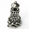 Stainless Steel European Beads, 316 Stainless Steel, Tower, without troll Approx 4.5mm 