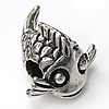 Stainless Steel European Beads, 316 Stainless Steel, Fish, without troll Approx 5mm 