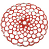 componentes de la flor de hierro, fundición, chapado, Rojo, 64x0.2mm, agujero:aproximado 5mm, Vendido por UD