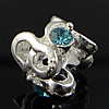 Rhinestone Zinc Alloy European Beads, plated, without troll & with rhinestone nickel, lead & cadmium free Approx 5mm 