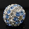 Round Rhinestone Beads, with Zinc Alloy Approx 2mm 