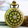 Ожереловые наручные часы, цинковый сплав, с Кристаллы & цинковый сплав, Плоская круглая форма, эмаль & со стразами, желтый, 28mm, длина:Приблизительно 31 дюймовый, продается Strand