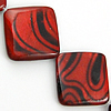 Painted Shell Beads, Rhombus, wood lace Approx 1mm Approx 15 Inch, Approx 