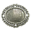 Zinc Alloy Pendant Cabochon Setting, Oval cadmium free Approx Approx 