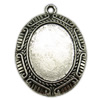 Zinc Alloy Pendant Cabochon Setting, Oval cadmium free Approx 3mm, Approx 