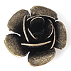 Eisen Blume Tatbestand, plattiert, geschichtet, keine, 16x16x9mm, Bohrung:ca. 1mm, 2000PCs/Tasche, verkauft von Tasche