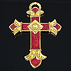 Цинкового сплава крест подвески, цинковый сплав, Kресты, эмаль, Много цветов для выбора отверстие:Приблизительно продается PC