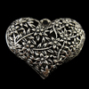 Zinc Alloy Heart Pendants, plated nickel, lead & cadmium free Approx 1.5mm 