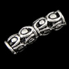 Zinc Alloy Tube Beads, plated nickel, lead & cadmium free Approx 3.5mm 