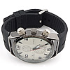 Montre de chronographe, alliage de zinc, avec caoutchouc & verre, Placage, pour homme, noire, 45mm pouce, Vendu par PC