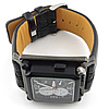Chronograph Uhr, Zinklegierung, mit PU Leder & Glas, plattiert, für den Menschen, schwarz, 42x42mm, Länge:9.5 ZollInch, verkauft von PC