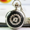 Ожереловые наручные часы, цинковый сплав, с эмаль, Плоская круглая форма, эмаль, черный, 25mm, длина:Приблизительно 31 дюймовый, продается Strand