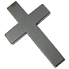 Hämatit Cabochons, Non- magnetische Hämatit, Kreuz, schwarz, 51x33x4mm, verkauft von PC