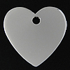 Sterling Silber Herz Anhänger, 925 Sterling Silber, plattiert, keine, 17x17x0.6mm, Bohrung:ca. 2mm, verkauft von PC