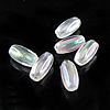 Plastic Pony Beads, Oval, colorful plated Approx 1mm 