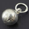 Sterling Silver Jingle Bell for Christmas Decoration, 925 Sterling Silver, Round, plated Approx 4mm 