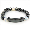 Magnetic Hematite Bracelets, with Sea Opal 9mm Inch 