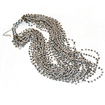 Glas Samenkorne Halskette, Glas-Rocailles, mit Nylonschnur, Multi-Strang, 3mm, Länge:22 ZollInch, verkauft von Strang
