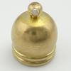 Brass End Cap, Dome, plated Approx 1.5mm 