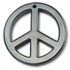 Nicht magnetische Hämatit Anhänger, Non- magnetische Hämatit, Frieden Logo, 35.5x4mm, Bohrung:ca. 1mm, verkauft von PC