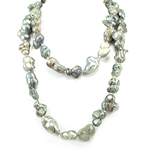 Perlas cultivadas de agua dulce collar, Pepitas, natural, sarta sola, 16-25mm, longitud:16 Inch, Vendido por Sarta
